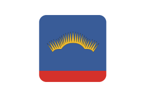 Murmansk Flag Square Rounded Shape flag
