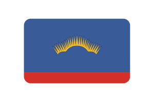 Murmansk Flag Rounded Rectangle Vector Illustration flag