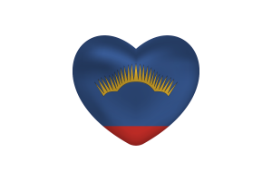 Love of Murmansk Heart Shape flag