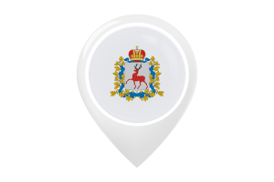 Nizhny Novgorod Flag Map Pin Icon flag