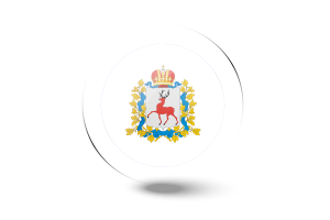 Nizhny Novgorod Flag Glossy Round Button flag