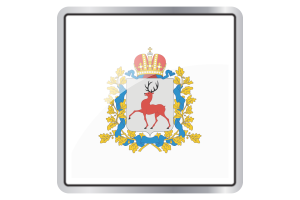 Nizhny Novgorod Flag Square icon flag