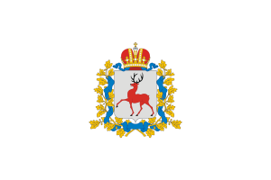 Nizhny Novgorod Flag Square Rounded Shape flag