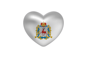 Love of Nizhny Novgorod Heart Shape flag