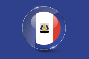 Veliky Novgorod Flag Glossy Round Button flag