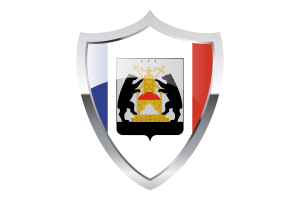 Veliky Novgorod Flag with Medieval Heater Shield flag