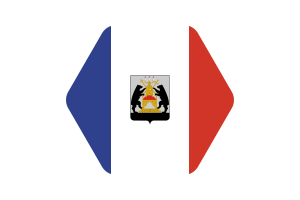 Veliky Novgorod Flag Illustration Hexagon Rounded Shape flag