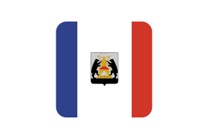 Veliky Novgorod Flag Square Rounded Shape flag