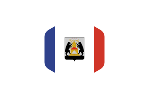 Veliky Novgorod Flag Rounded Hexagon Shape flag