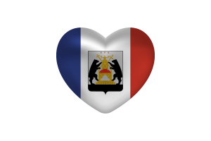 Love of Veliky Novgorod Heart Shape flag