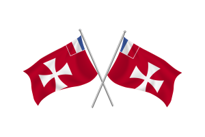 Wallis and Futuna Waving Friendship Flag flag