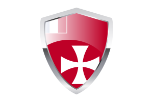 Wallis and Futuna Flag with Pointed Triangular Shield flag