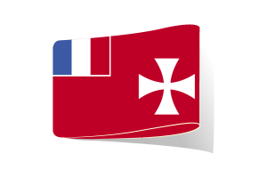 Wallis and Futuna Flag Illustration Clipart flag