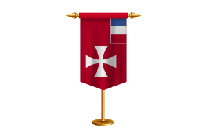 Wallis and Futuna Flag Illustration with Stand flag