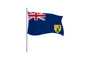 Turks and Caicos Islands Flag Clipart flag