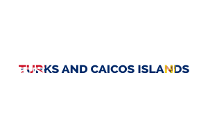 Turks and Caicos Islands Text Art flag