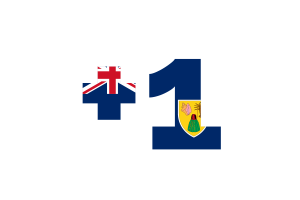 Turks and Caicos Islands Calling Code flag