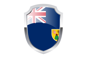 Turks and Caicos Islands Shield Logo flag