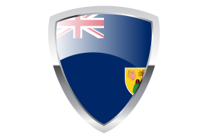 Turks and Caicos Islands Shield Flag flag