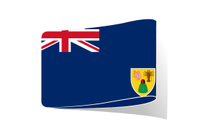 Turks and Caicos Islands Flag Illustration Clipart flag