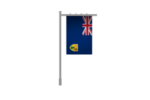 3d Turks and Caicos Islands Standing Flag flag