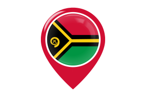 Vanuatu Flag Map Pin Icon flag