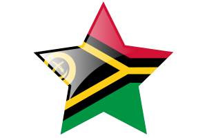 Vanuatu Flag Star Icon flag