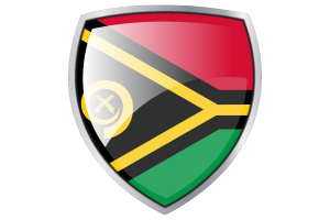 Vanuatu Flag Couche Heraldic Shield flag