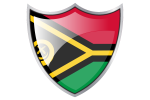 Shield with Flag of Vanuatu flag