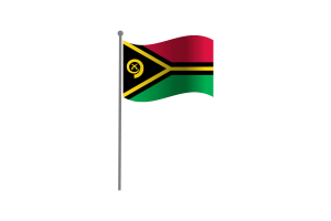 Waving Flag of Vanuatu flag
