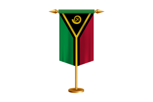 Vanuatu Flag Illustration with Stand flag