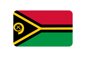 Vanuatu Flag Triangle Rounded Shape flag