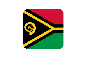 Vanuatu Flag Square Rounded Shape flag