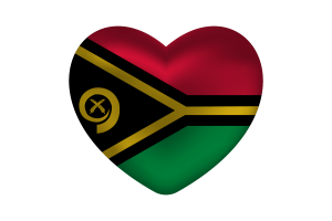 Love of Vanuatu Heart Shape flag