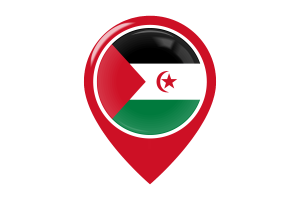 Western Sahara Flag Map Pin Icon flag