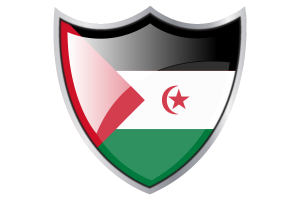 Shield with Flag of Western Sahara flag