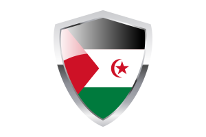 Western Sahara Flag with Pointed Triangular Shield flag