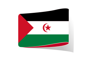 Western Sahara Flag Illustration Clipart flag