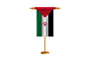 Western Sahara Ceremonial Flag Vector Free flag