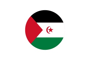 Western Sahara Flag Circle Vector Free flag