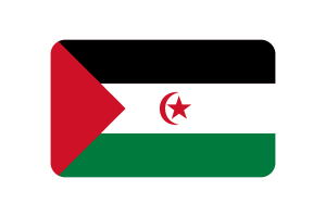 Western Sahara Flag Triangle Rounded Shape flag