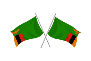 Zambia Waving Friendship Flag flag