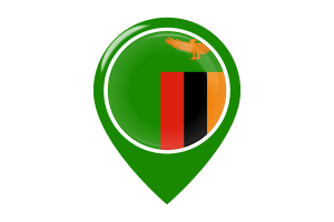 Zambia Flag Map Pin Icon flag