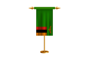 Zambia Ceremonial Flag Vector Free flag