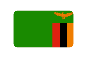 Zambia Flag Triangle Rounded Shape flag