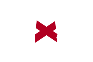 Alabama Map with Flag flag