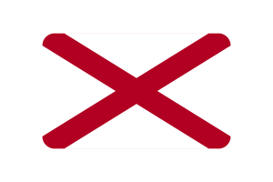Alabama Flag Triangle Rounded Shape flag