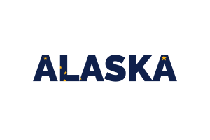 Alaska Text Art flag