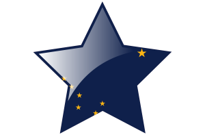 Alaska Flag Star Icon flag