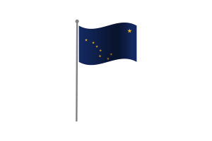 Waving Flag of Alaska flag